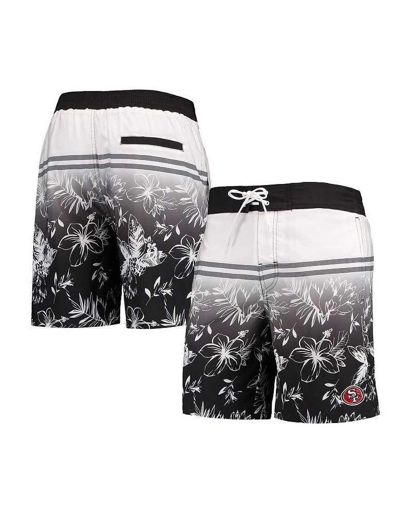 Men's Black San Francisco 49ers Island Volley Swim Shorts $25.37 Swimsuits