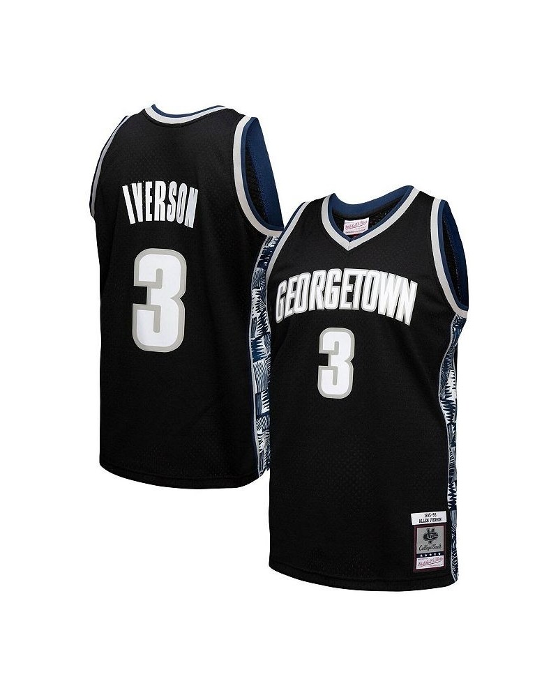 Men's Allen Iverson Black Georgetown Hoyas Player Swingman Jersey $56.55 Jersey