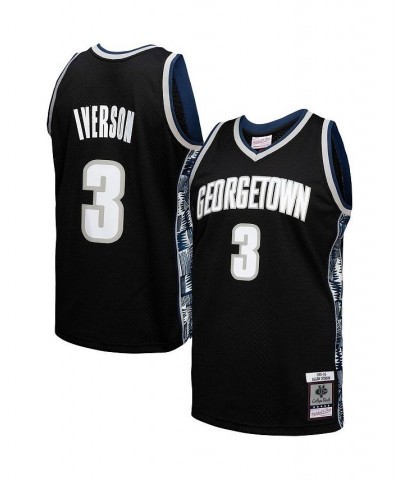 Men's Allen Iverson Black Georgetown Hoyas Player Swingman Jersey $56.55 Jersey