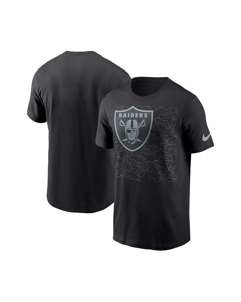 Men's Black Las Vegas Raiders RFLCTV T-shirt $20.79 T-Shirts