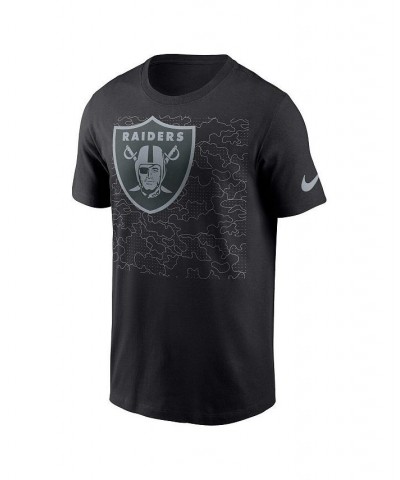 Men's Black Las Vegas Raiders RFLCTV T-shirt $20.79 T-Shirts