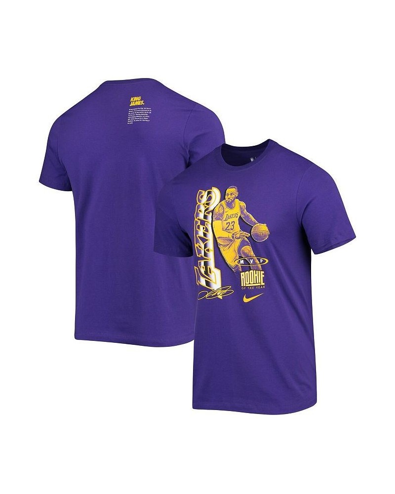 Men's LeBron James Purple Los Angeles Lakers Select Series MVP Name and Number T-shirt $20.15 T-Shirts