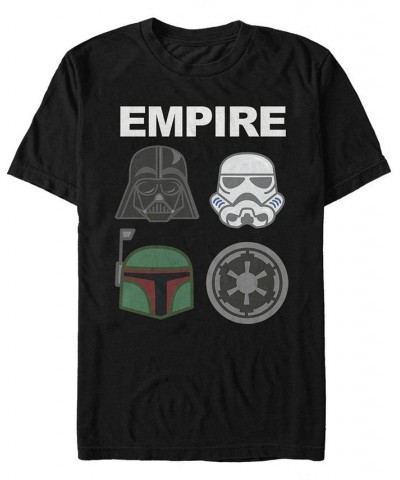 Star Wars Men's Classic Empire Helmet Logos Short Sleeve T-Shirt Black $15.05 T-Shirts