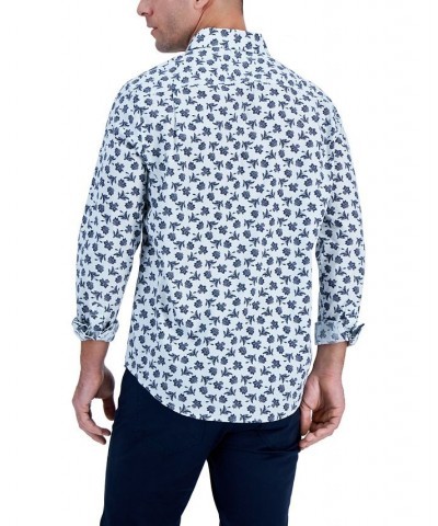 Men's Long-Sleeve Alluna Floral Shirt Blue $17.02 Shirts