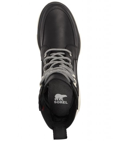 Women's Brex Lug Sole Lace-Up Boots Black $43.97 Shoes