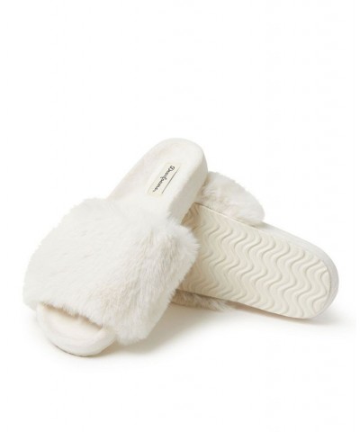 Women's Milly Pile Molded Footbed Slide White $26.52 Shoes