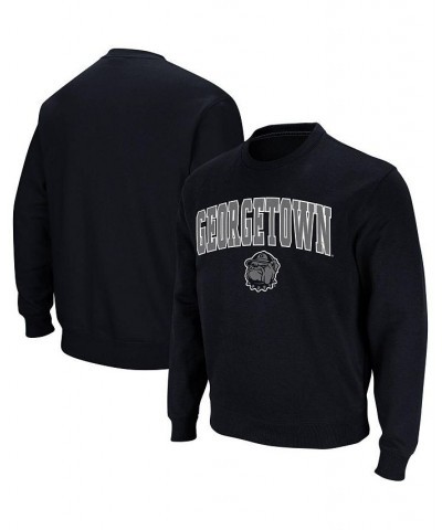 Men's Navy Georgetown Hoyas Arch and Logo Crew Neck Sweatshirt $35.99 Sweatshirt