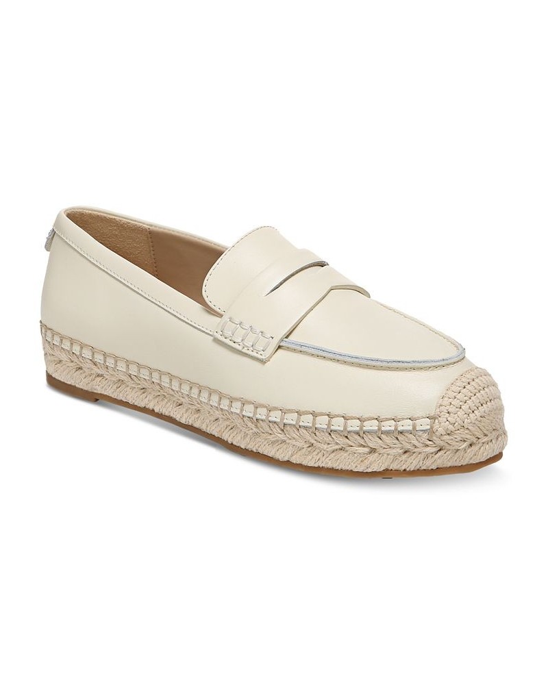 Kai Tailored Platform Espadrille Loafer Flats White $63.00 Shoes