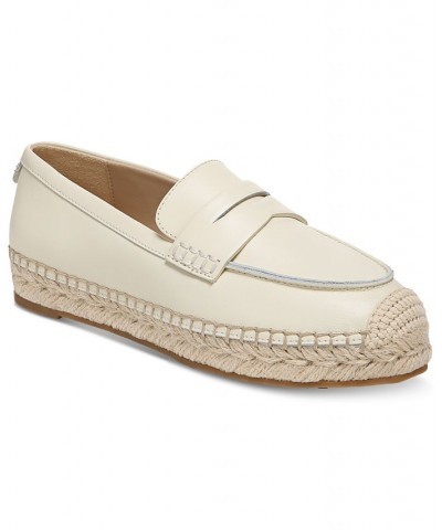 Kai Tailored Platform Espadrille Loafer Flats White $63.00 Shoes