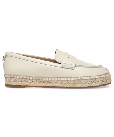 Kai Tailored Platform Espadrille Loafer Flats White $63.00 Shoes