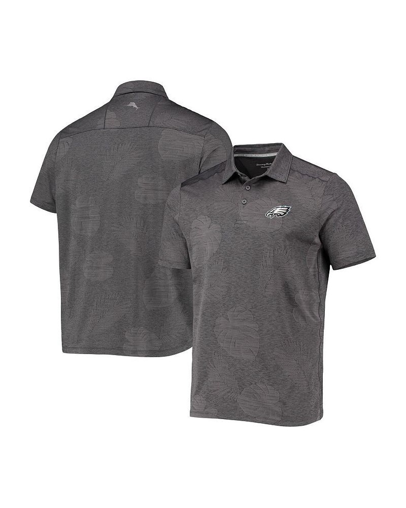 Men's Charcoal Philadelphia Eagles Palm Coast Delray Frond Allover IslandZone Polo Shirt $35.31 Polo Shirts