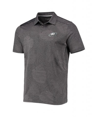 Men's Charcoal Philadelphia Eagles Palm Coast Delray Frond Allover IslandZone Polo Shirt $35.31 Polo Shirts