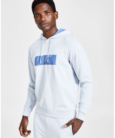 Men's Doreno Cotton Logo-Graphic Pullover Hoodie Blue $63.48 Sweatshirt