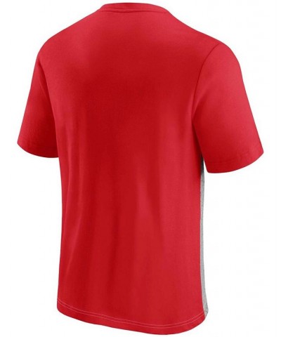 Men's Scarlet, Heathered Gray San Francisco 49ers Throwback Colorblock T-shirt $20.00 T-Shirts