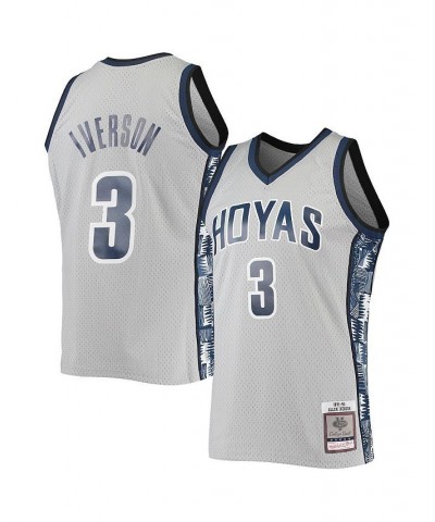 Men's Allen Iverson Gray Georgetown Hoyas 1995-96 Swingman Replica Jersey $52.20 Jersey