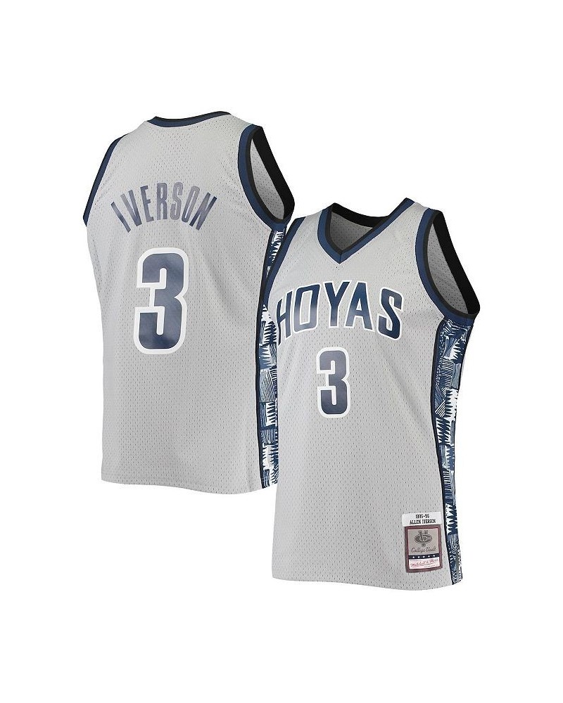 Men's Allen Iverson Gray Georgetown Hoyas 1995-96 Swingman Replica Jersey $52.20 Jersey