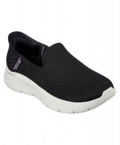 Women's Slip-Ins- GO WALK FLEX - Relish Slip-On Wide Width Walking Sneakers Black $39.20 Shoes