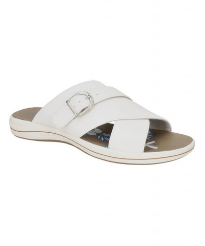 Women's Flint Flat Sandals White $32.50 Shoes