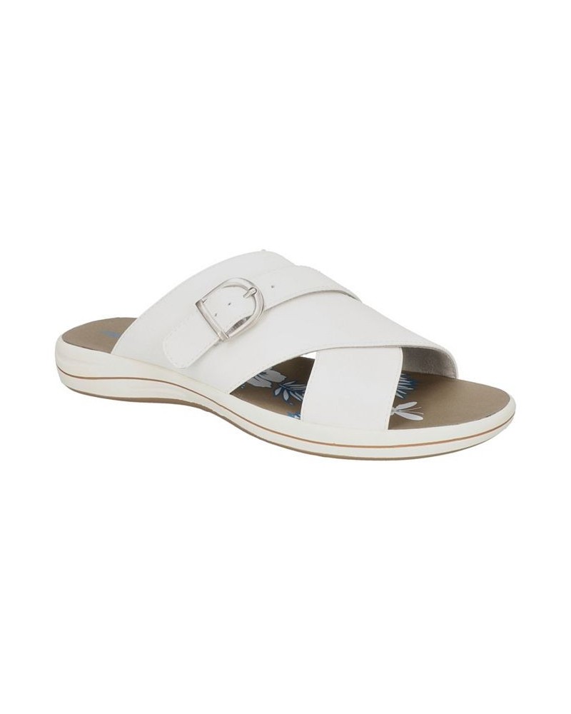 Women's Flint Flat Sandals White $32.50 Shoes