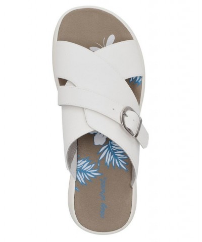 Women's Flint Flat Sandals White $32.50 Shoes