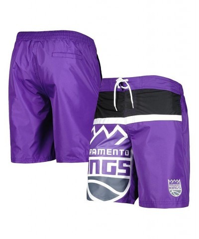 Men's Purple Sacramento Kings Sea Wind Swim Trunks $24.48 Swimsuits