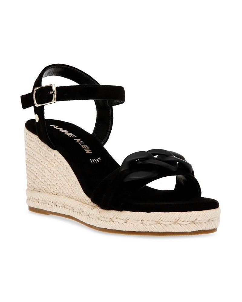 Women's Marina Wedge Sandal Black $51.48 Shoes