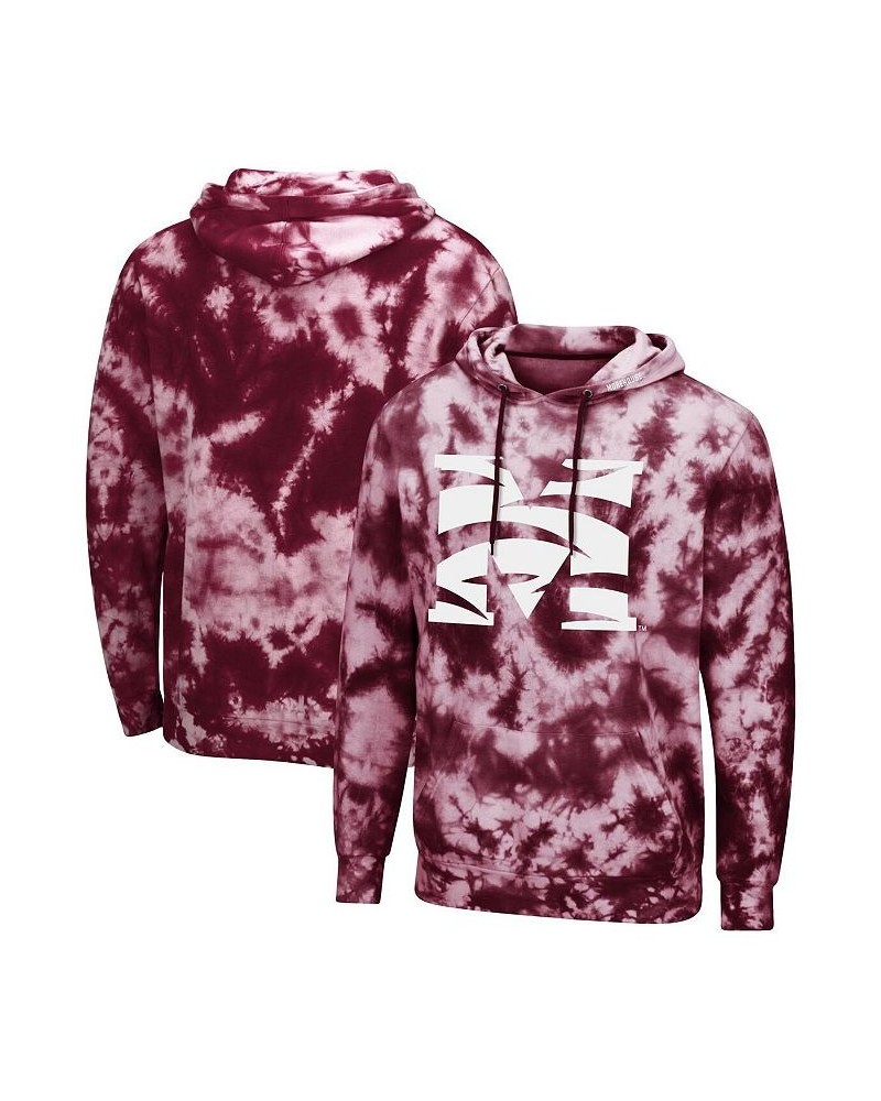 Men's Maroon Morehouse Maroon Tigers Tie-Dye Pullover Hoodie $28.60 Sweatshirt