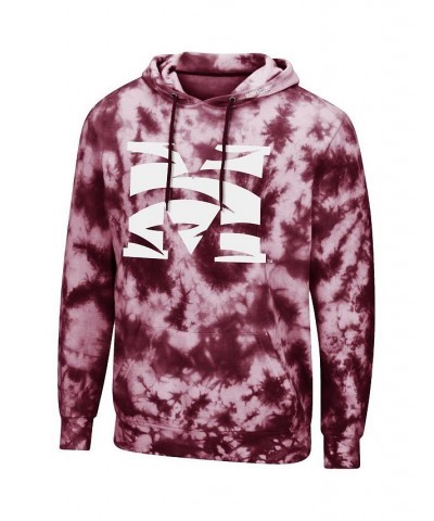 Men's Maroon Morehouse Maroon Tigers Tie-Dye Pullover Hoodie $28.60 Sweatshirt