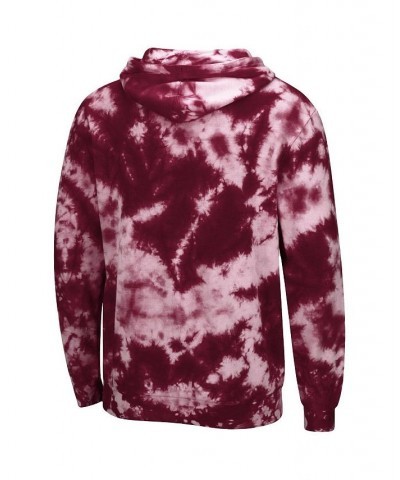 Men's Maroon Morehouse Maroon Tigers Tie-Dye Pullover Hoodie $28.60 Sweatshirt