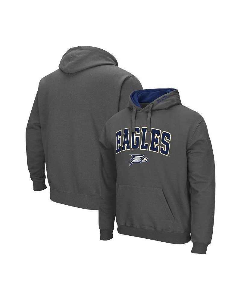 Men's Charcoal Georgia Southern Eagles Arch and Logo Pullover Hoodie $19.35 Sweatshirt