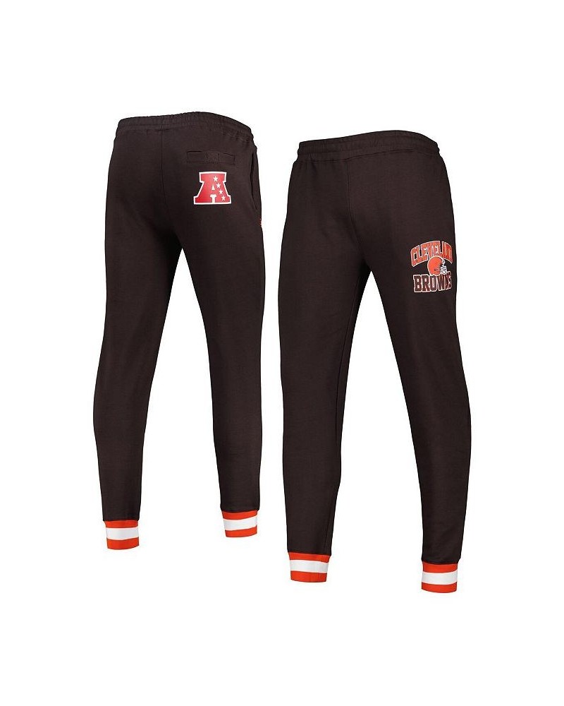 Men's Brown Cleveland Browns Blitz Fleece Jogger Pants $43.46 Pants