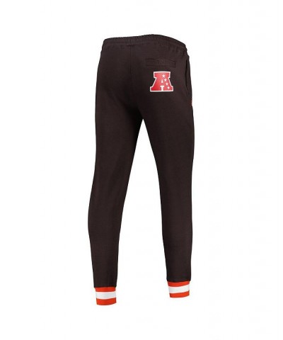 Men's Brown Cleveland Browns Blitz Fleece Jogger Pants $43.46 Pants