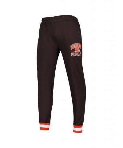 Men's Brown Cleveland Browns Blitz Fleece Jogger Pants $43.46 Pants