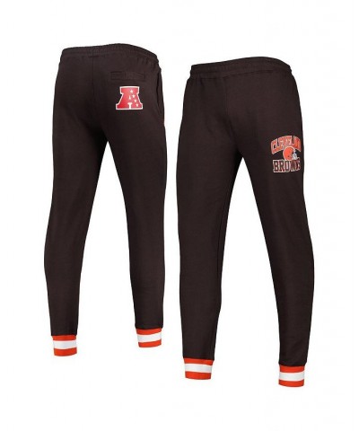 Men's Brown Cleveland Browns Blitz Fleece Jogger Pants $43.46 Pants