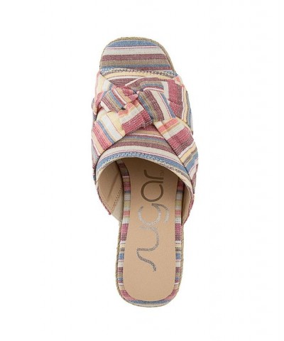 Women's Harlem Wedge Sandals Pink $17.20 Shoes