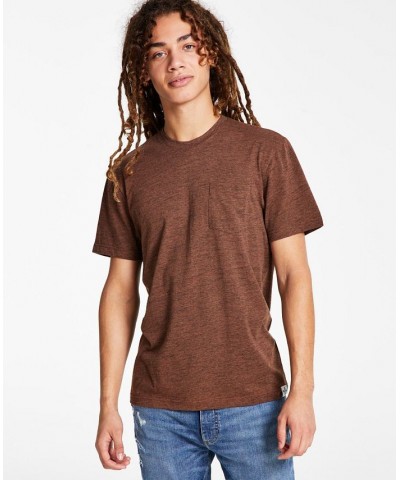 Men's Regular-Fit Jersey Slub T-Shirt Brown $11.44 T-Shirts