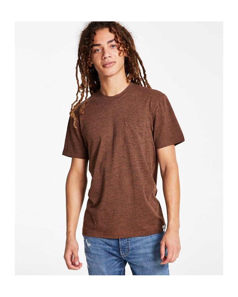 Men's Regular-Fit Jersey Slub T-Shirt Brown $11.44 T-Shirts