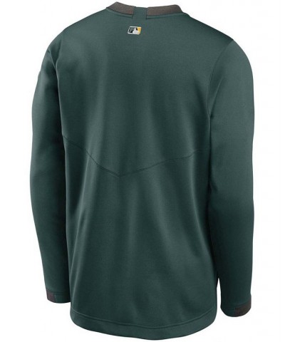 Men's Charcoal, Green Oakland Athletics Authentic Collection Thermal Crew Performance Pullover Sweatshirt $42.00 Sweatshirt