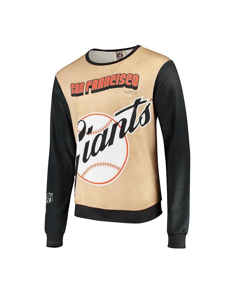 Men's Tan, Black San Francisco Giants Sublimated Crew Neck Sweater $36.39 Sweaters