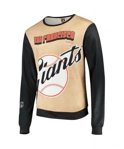 Men's Tan, Black San Francisco Giants Sublimated Crew Neck Sweater $36.39 Sweaters