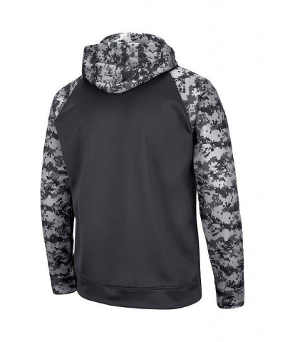 Men's Charcoal Boise State Broncos OHT Military-Inspired Appreciation Digital Camo Pullover Hoodie $34.79 Sweatshirt