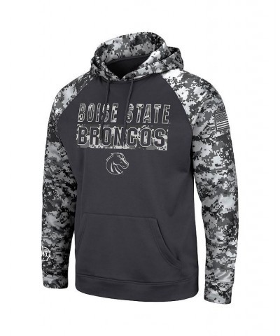 Men's Charcoal Boise State Broncos OHT Military-Inspired Appreciation Digital Camo Pullover Hoodie $34.79 Sweatshirt