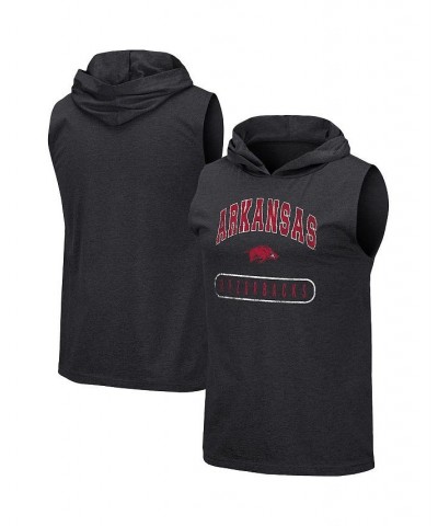 Men's Heathered Black Arkansas Razorbacks Varsity Team Hoodie Tank Top $16.80 T-Shirts