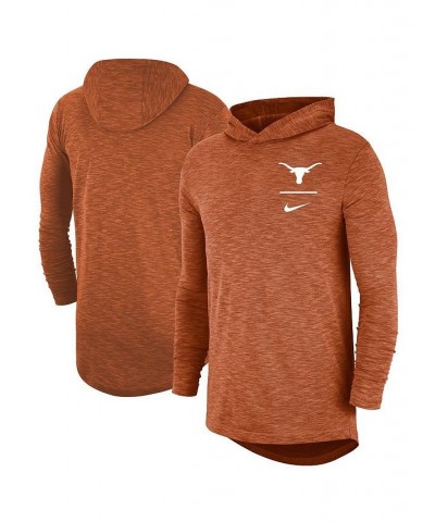 Men's Texas Orange Texas Longhorns Slub Space-Dye Performance Long Sleeve Hoodie T-shirt $36.39 T-Shirts