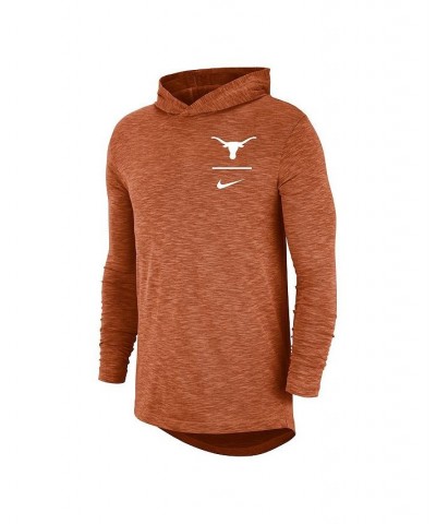 Men's Texas Orange Texas Longhorns Slub Space-Dye Performance Long Sleeve Hoodie T-shirt $36.39 T-Shirts