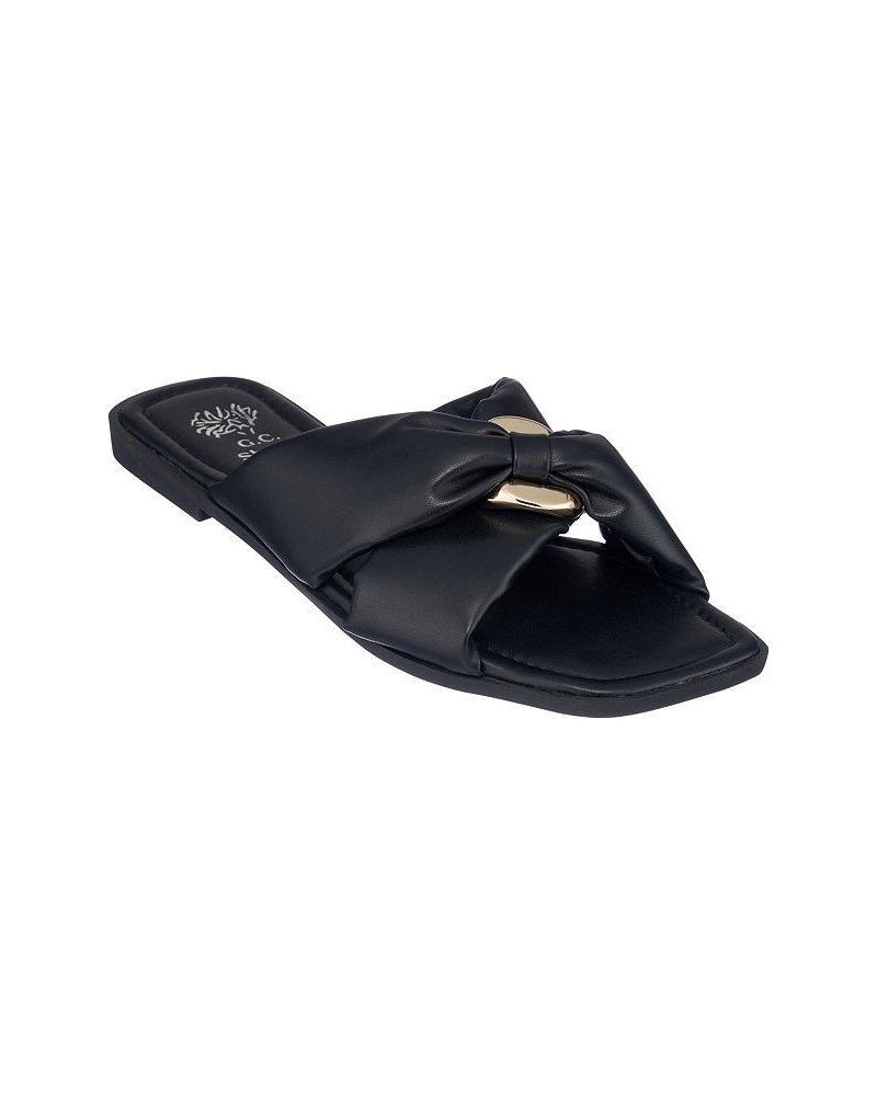 Women's Perri Slide Sandals Black $30.59 Shoes