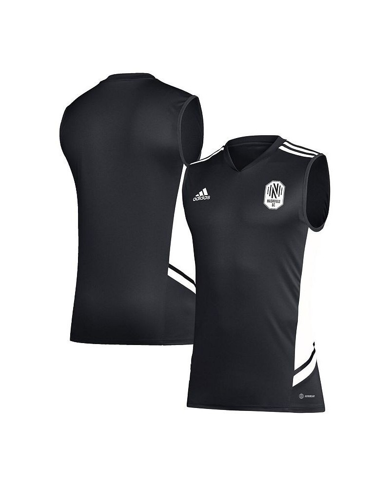 Men's Black, White Nashville SC Sleeveless Training Jersey $31.34 Jersey