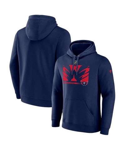 Men's Branded Navy Washington Capitals Authentic Pro Core Collection Secondary Pullover Hoodie $37.25 Sweatshirt