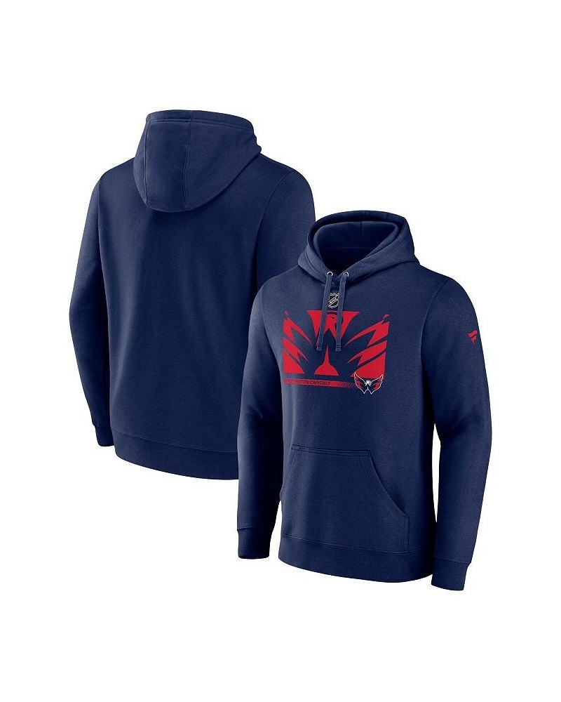 Men's Branded Navy Washington Capitals Authentic Pro Core Collection Secondary Pullover Hoodie $37.25 Sweatshirt