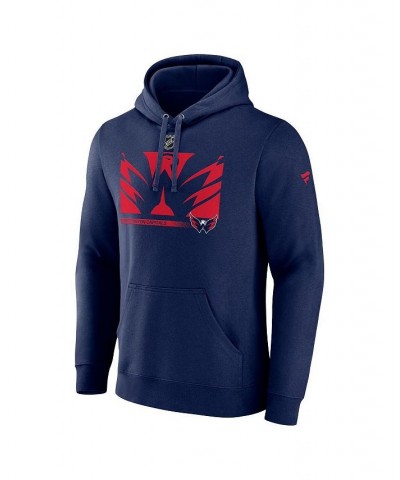 Men's Branded Navy Washington Capitals Authentic Pro Core Collection Secondary Pullover Hoodie $37.25 Sweatshirt